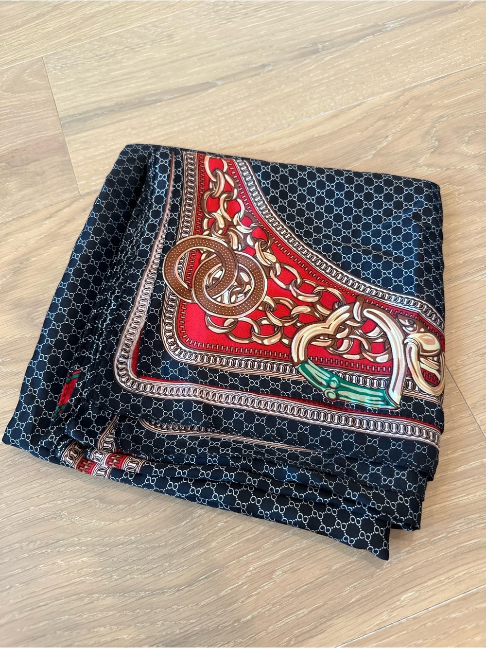 Women’s Oversized Gucci DUPE Black Quiet Luxury Maximalist Scarf Shawl